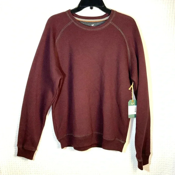 NEW Outdoor Life Sweatshirt Mens Size Medium Fleece Burgundy - Picture 1 of 10